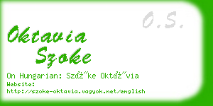 oktavia szoke business card